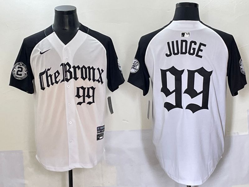 Men 2025 New York Yankees #99 Judge White black Five generations Joint Name Nike MLB Jersey style 54